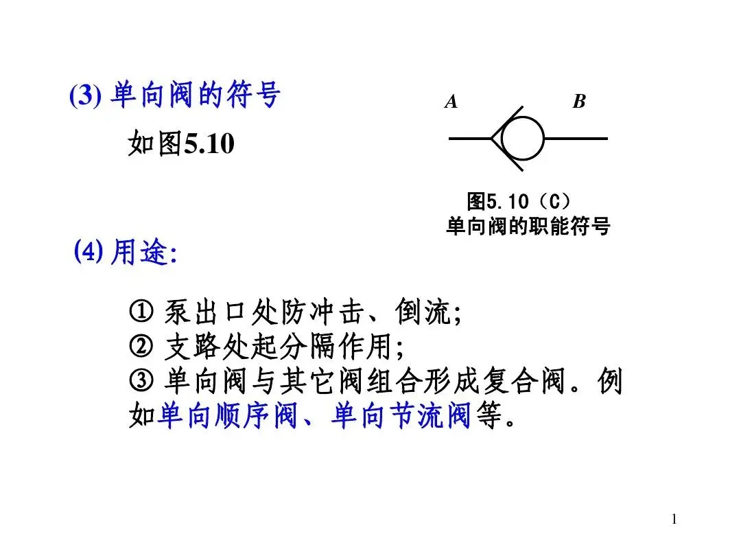 單向閥的符號(hào)